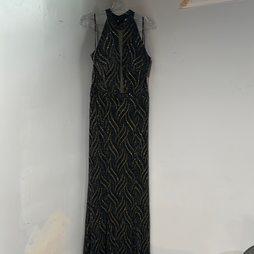 CLEARANCE

Elegant Black and Gold PROM/formal Women's Dress